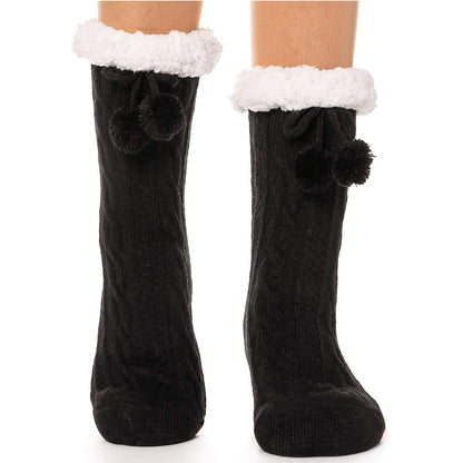 Chaussettes-chaussons Plusock grandes tailles chaudes pour mollets - Noir - EU40-42(US7-8.5) - image 4