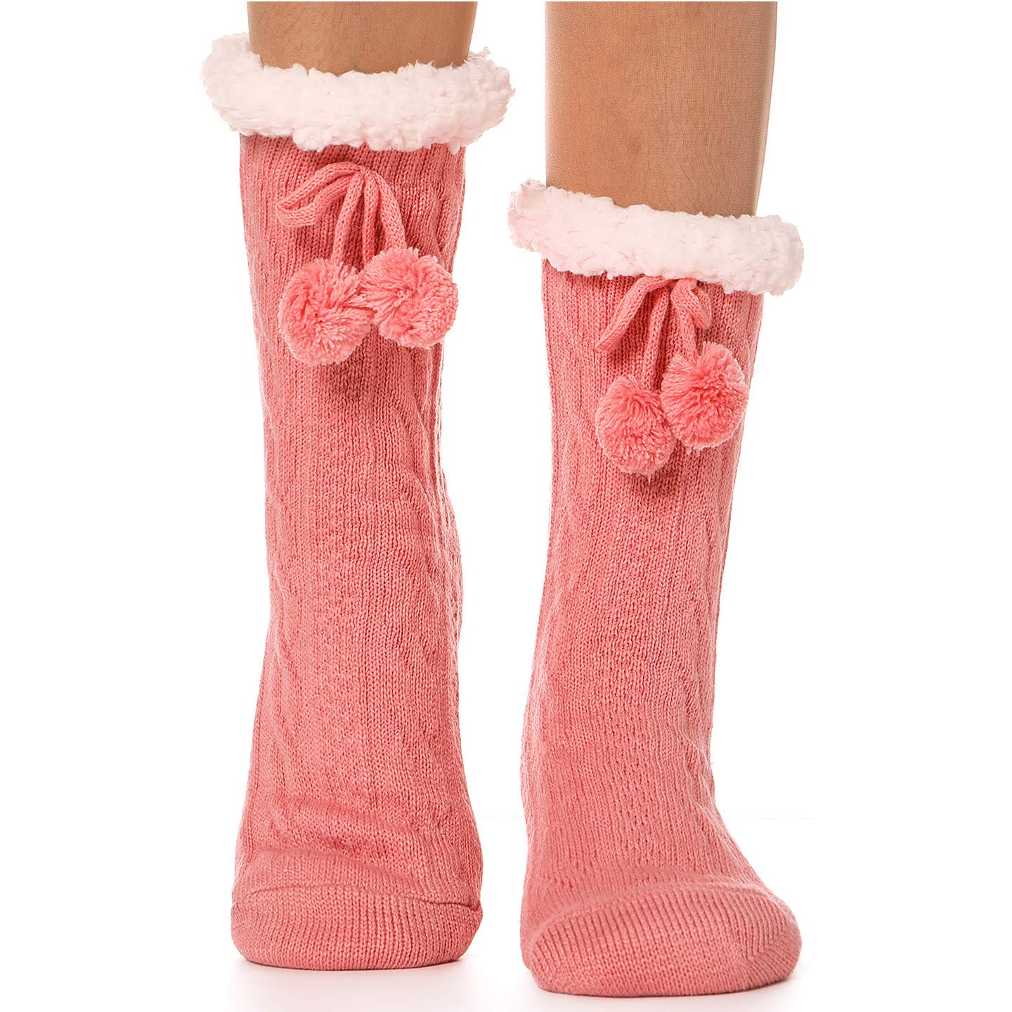 Chaussettes-chaussons Plusock grandes tailles chaudes pour mollets - Rose - EU40-42(US7-8.5) - image 6