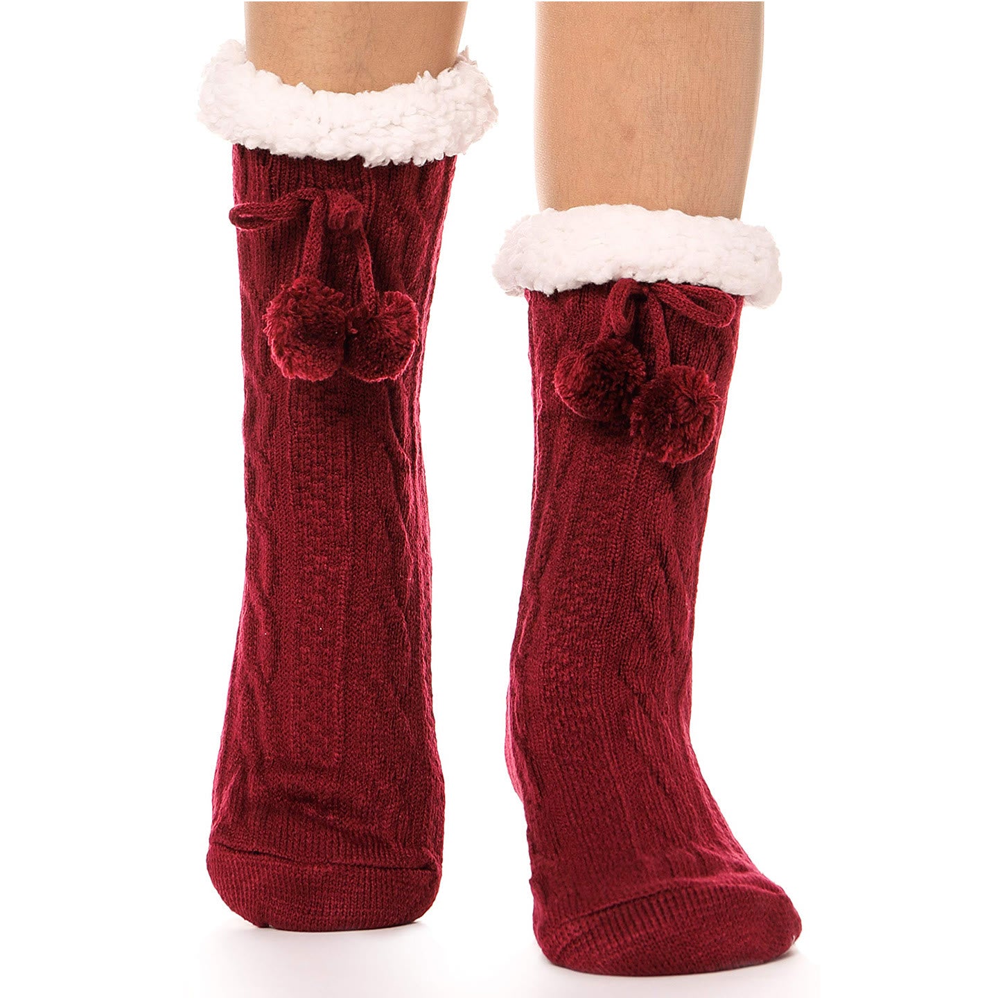 Chaussettes-chaussons chaudes grandes tailles - Vin - EU40-42(US7-8.5) - image 5