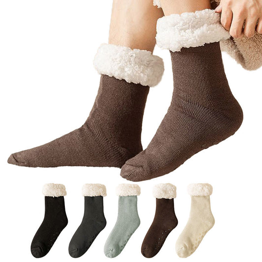 Chaussettes-chaussons élastiques grandes tailles, couleur unie - image 0