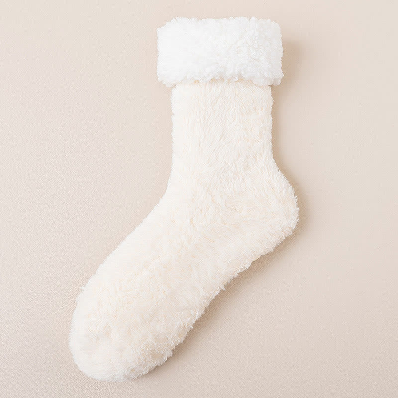 Chaussettes-chaussons grandes tailles douces pour la peau - Beige - EU39-43(US6-9) - image 8