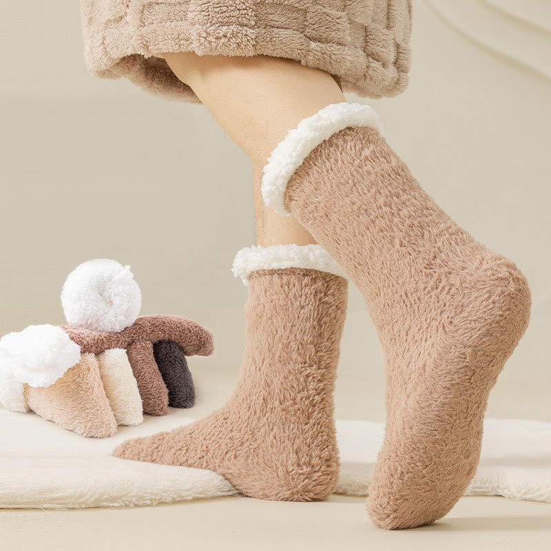 Chaussettes-chaussons grandes tailles douces pour la peau - image 1