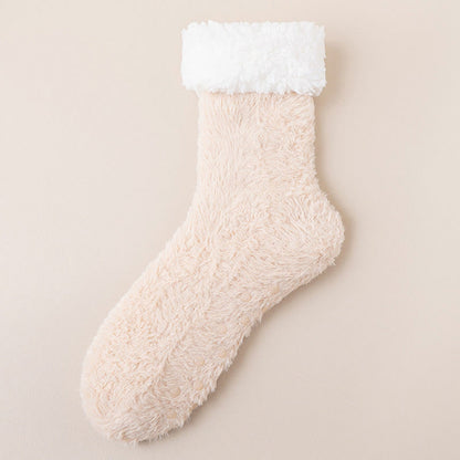 Chaussettes-chaussons grandes tailles douces pour la peau - Kaki - EU39-43(US6-9) - image 11