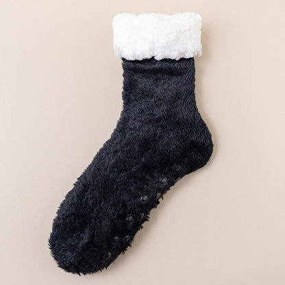 Chaussettes-chaussons grandes tailles douces pour la peau - Noir - EU39-43(US6-9) - image 13