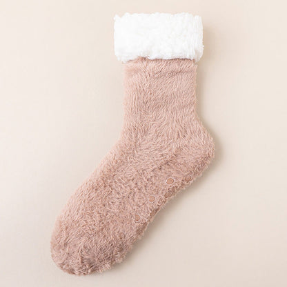 Chaussettes-chaussons grandes tailles douces pour la peau - Café - EU39-43(US6-9) - image 12