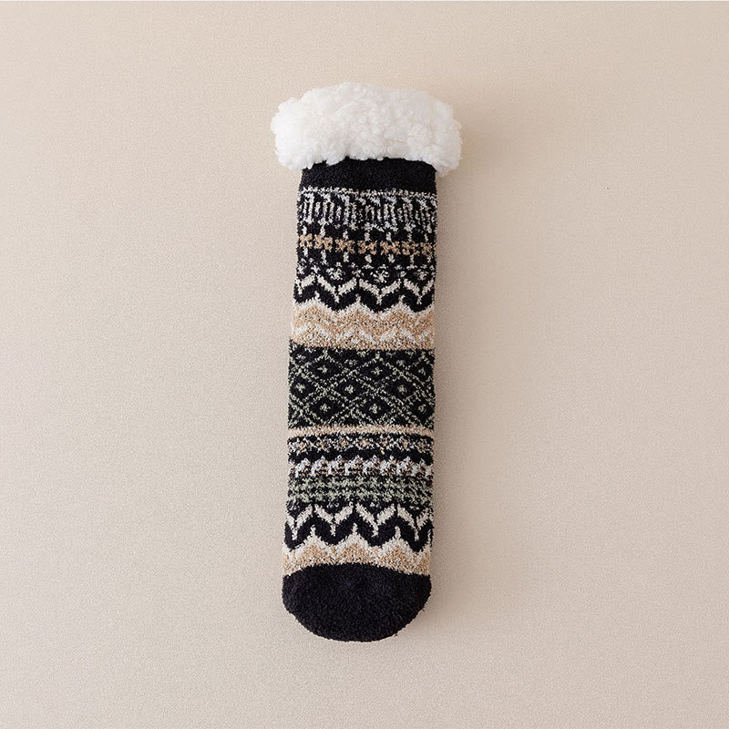 Chaussettes-chaussons ethniques grandes tailles - Noir - EU36-41(US3-7.5) - image 11