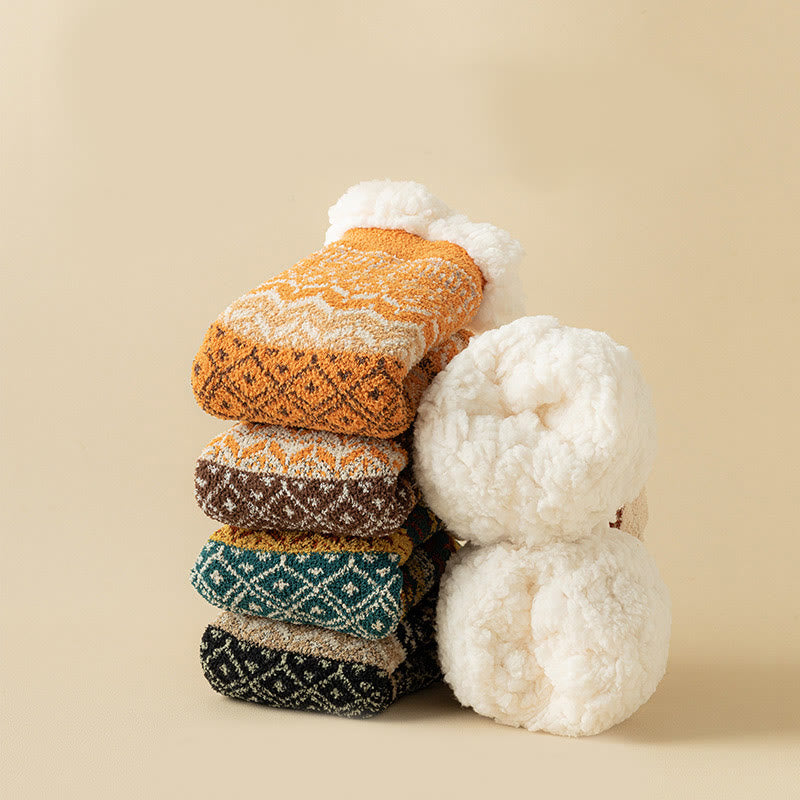 Chaussettes-chaussons Plusock grandes tailles style ethnique - image 9