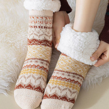 Chaussettes-chaussons ethniques grandes tailles - image 3