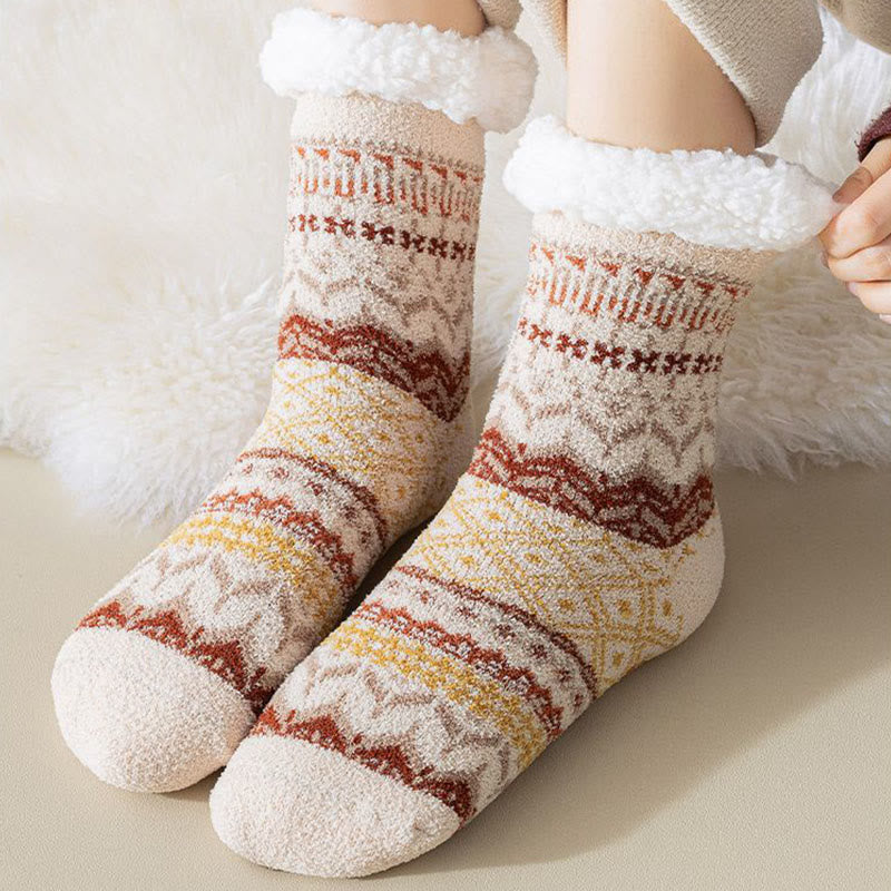 Chaussettes-chaussons Plusock grandes tailles style ethnique - image 2