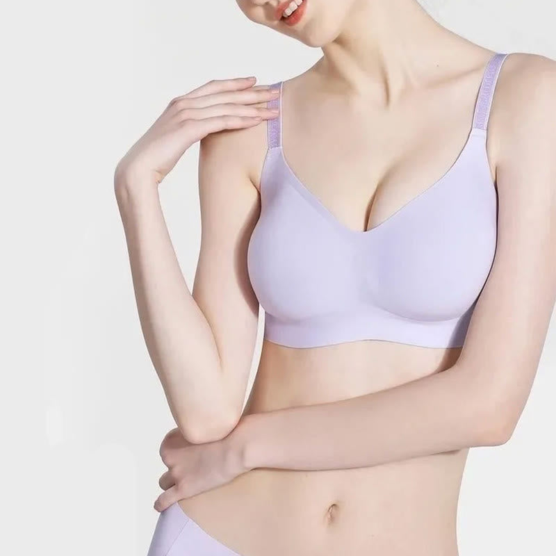 Soutien-gorge sans armatures à bretelles à lettres - Violet - 40 - C - image 5