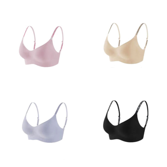 Soutien-gorge sans armatures à bretelles à lettres - image 0