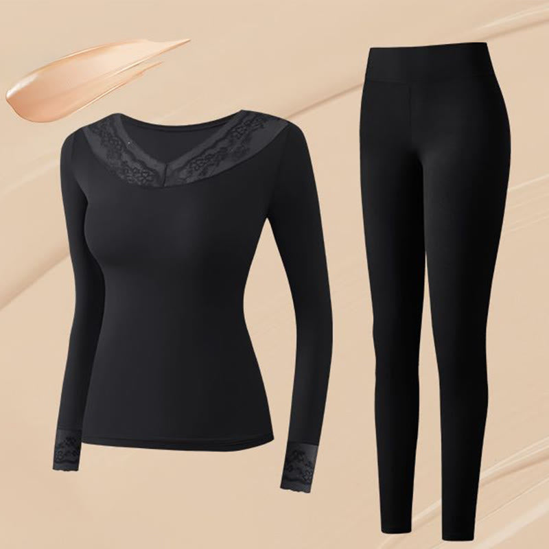 Sous-vêtement thermique Plusock parfumé au camélia - Noir - XL - Un ensemble - image 11