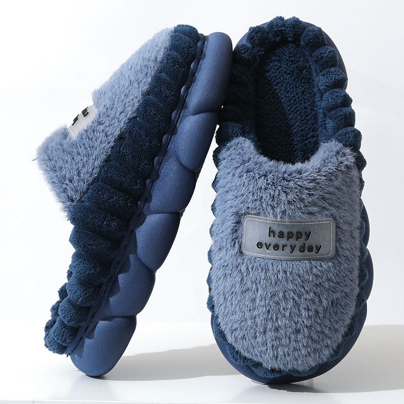Pantoufles Happy Everyday grandes tailles - Bleu marine - UE46-47 (US9-10) - image 4