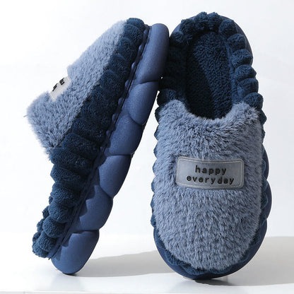 Pantoufles Happy Everyday grandes tailles - Bleu marine - UE46-47 (US9-10) - image 4