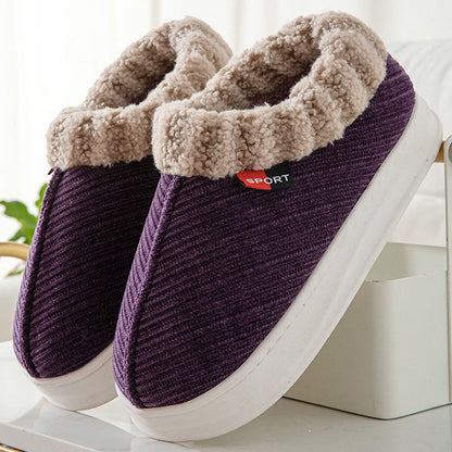 Pantoufles en peluche douce grande taille - Violet - EU43-44(US9-10) - image 10
