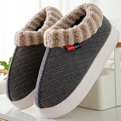 Pantoufles en peluche douce grande taille - Gris - EU43-44(US9-10) - image 8