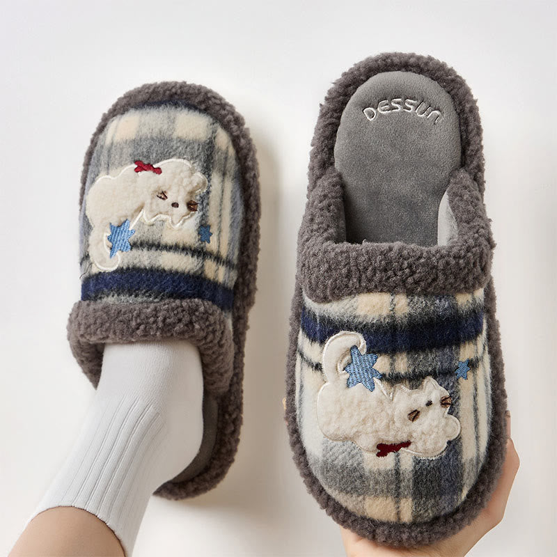 Pantoufles Plusock grandes tailles à motif chat mignon - Gris - EU43-44(US9-10) - image 6