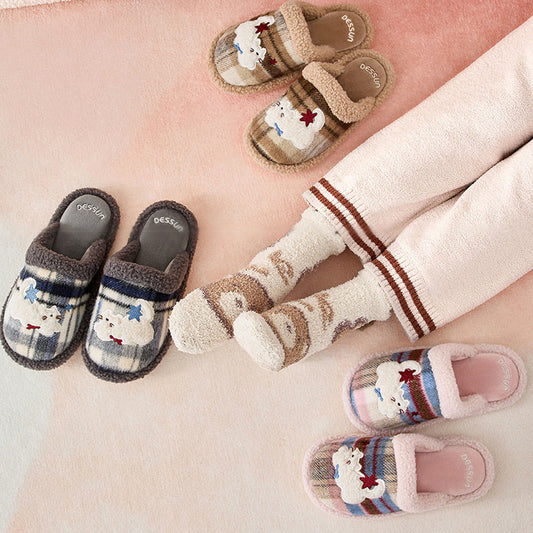 Pantoufles Plusock grandes tailles à motif chat mignon - image 0