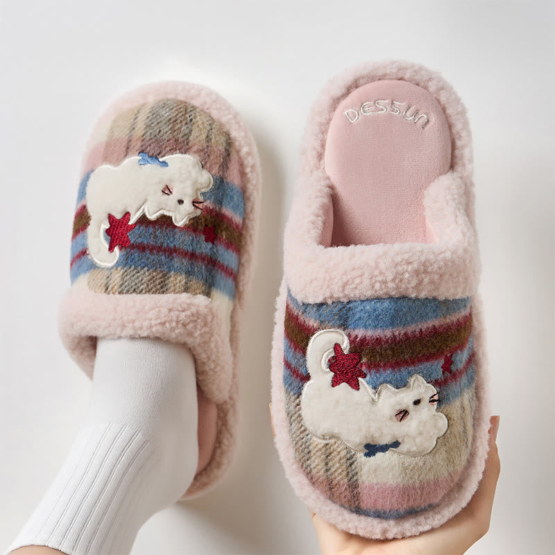 Pantoufles Plusock grandes tailles à motif chat mignon - Rose - EU43-44(US9-10) - image 8