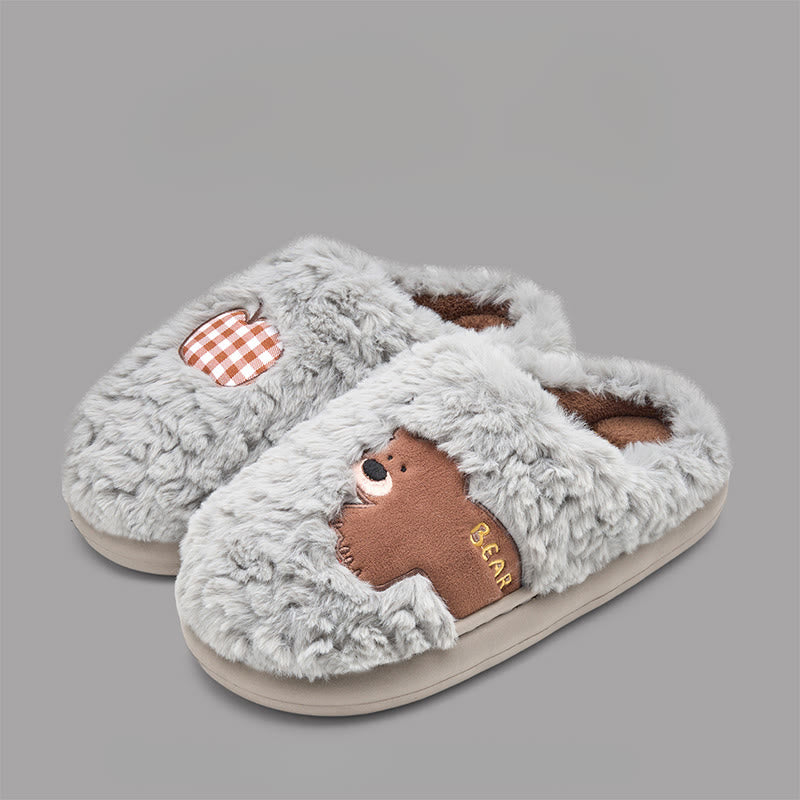 Pantoufles chiot en peluche grande taille - Gris - EU44-45(US10-11) - image 12