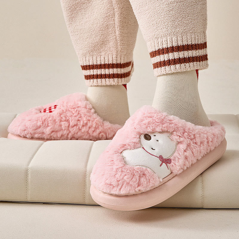 Pantoufles chiot en peluche grande taille - image 2
