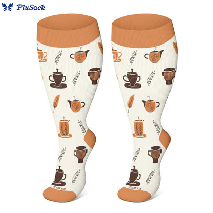 Chaussettes de compression grande taille de la gamme Coffee Series - image 3