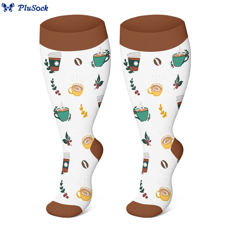 Chaussettes de compression grande taille de la gamme Coffee Series - image 3