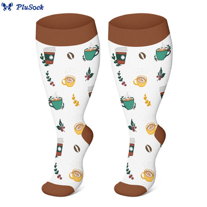 Chaussettes de compression grande taille de la gamme Coffee Series - image 3