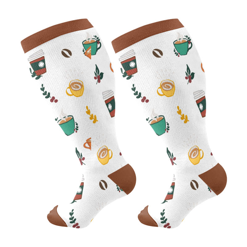 Chaussettes de compression grande taille de la gamme Coffee Series - Blanc - 4XL - image 7