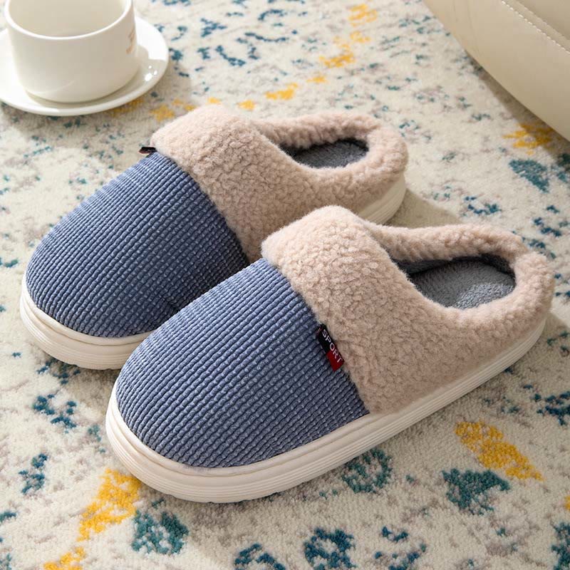 Pantoufles Plusock grandes tailles à doublure polaire épaisse - Gris - UE46-47 (US11-12) - image 11