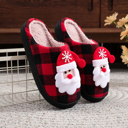 Pantoufles à carreaux Père Noël grandes tailles - image 2