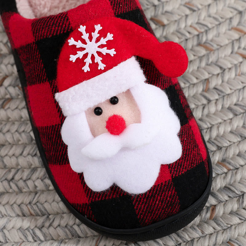 Pantoufles à carreaux Père Noël grandes tailles - image 6