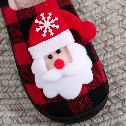 Pantoufles à carreaux Père Noël grandes tailles - image 6