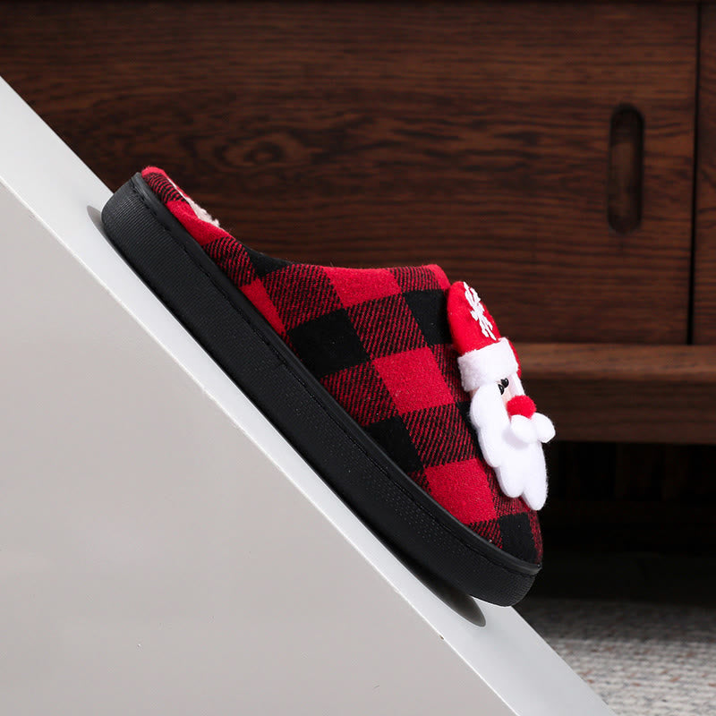 Pantoufles à carreaux Père Noël grandes tailles - image 4