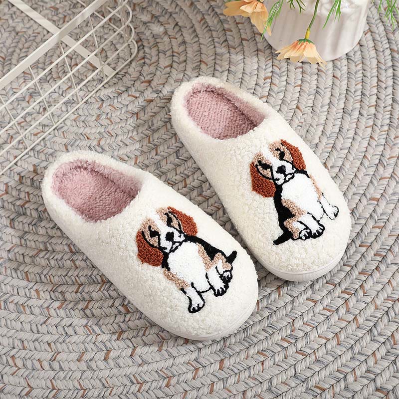 Pantoufles Beagle grandes tailles - Blanc - EU44-45(US10-11) - image 1