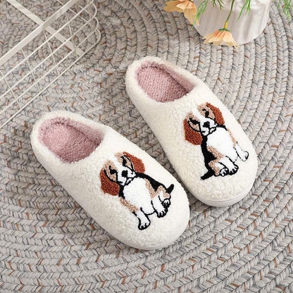 Pantoufles Beagle grandes tailles - Blanc - EU44-45(US10-11) - image 1