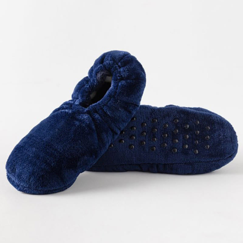 Chaussettes-chaussons chaudes et confortables pour l'hiver, grandes tailles - Bleu marine - UE46-48 (US12-13) - image 7