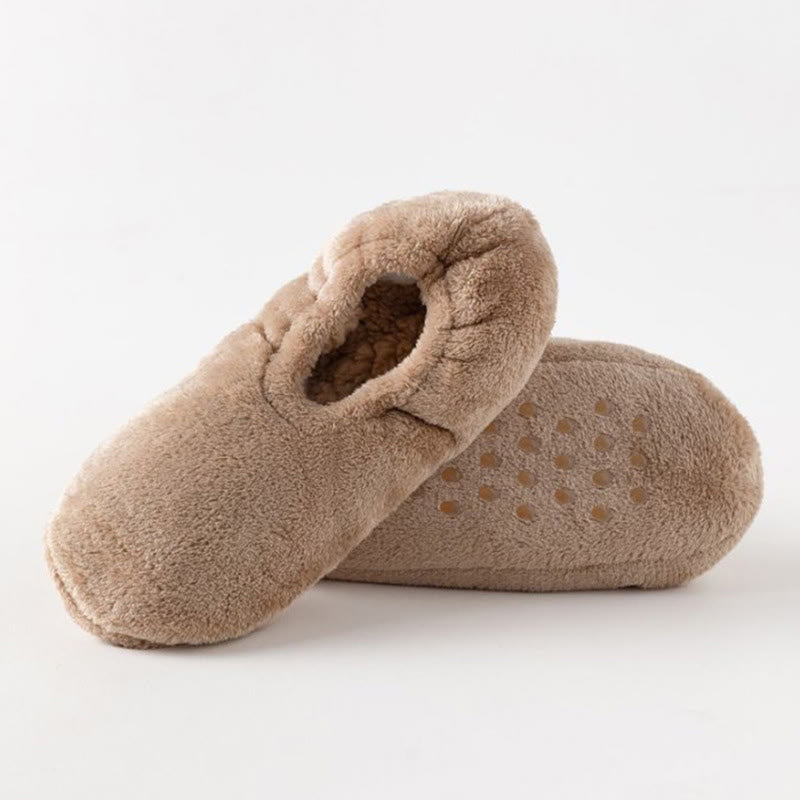 Chaussettes-chaussons chaudes et confortables pour l'hiver, grandes tailles - Abricot - UE46-48 (US12-13) - image 9