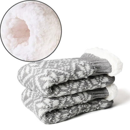 Chaussettes-chaussons de Noël à flocons de neige - image 7