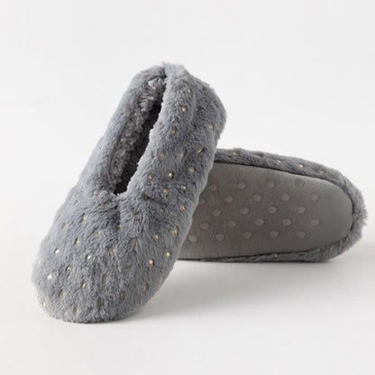 Chaussettes-chaussons à pois grande taille - Gris - EU41-43 (US7.5-9) - image 13