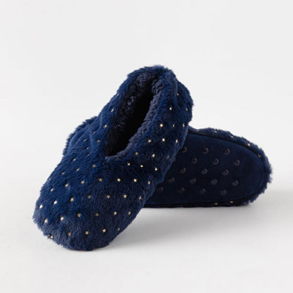 Chaussettes-chaussons à pois grande taille - Bleu marine - EU41-43 (US7.5-9) - image 12
