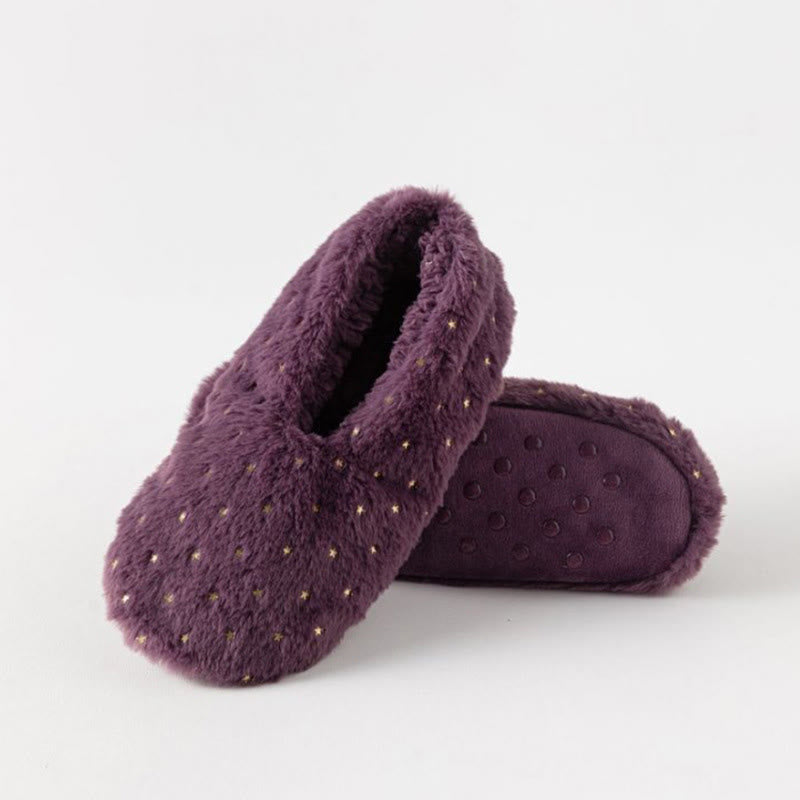 Chaussettes-chaussons à pois grande taille - Violet - EU41-43 (US7.5-9) - image 10