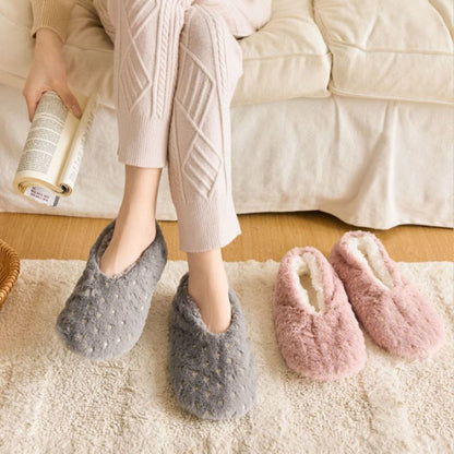 Chaussettes-chaussons à pois grande taille - image 1