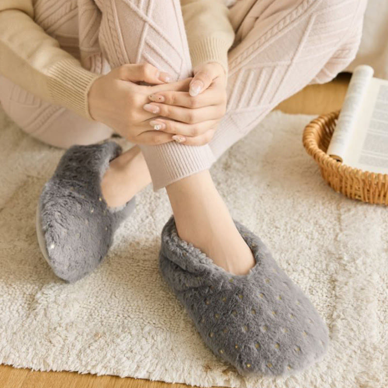Chaussettes-chaussons à pois grande taille - image 6