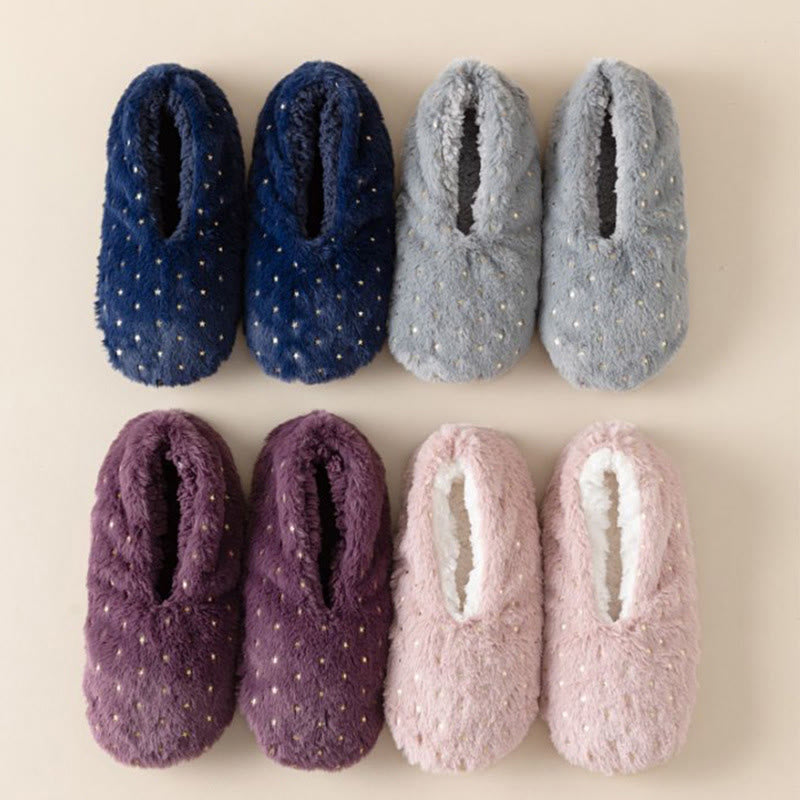 Chaussettes-chaussons à pois grande taille - image 9