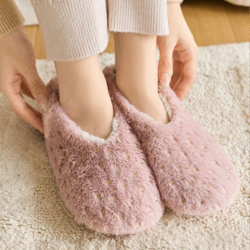 Chaussettes-chaussons à pois grande taille - image 5