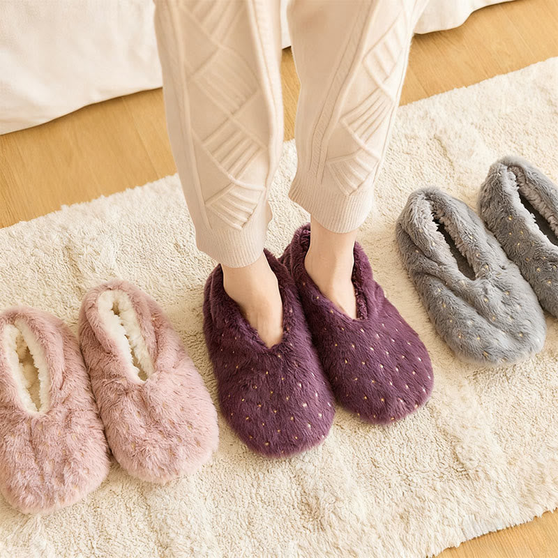 Chaussettes-chaussons à pois grande taille - image 2