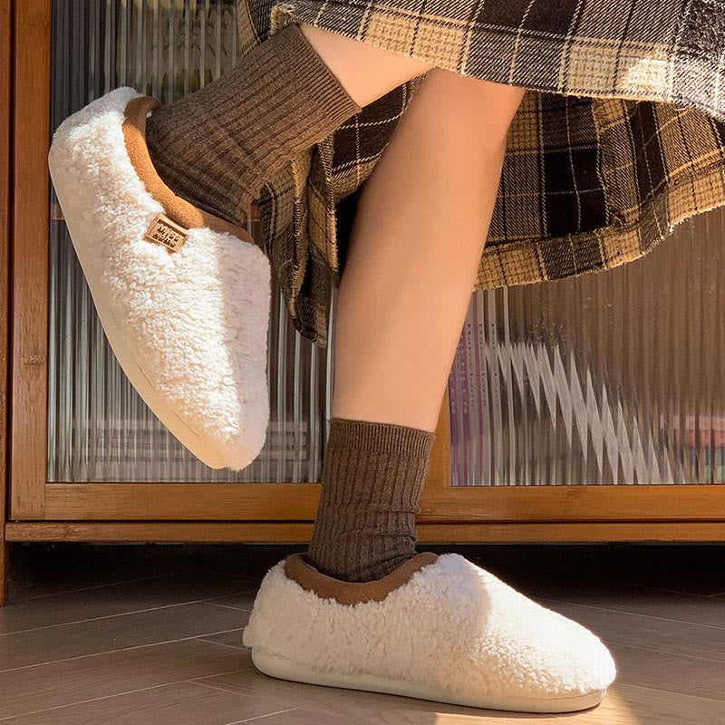 Pantoufles d'hiver Plusock grandes tailles à semelle souple - image 1