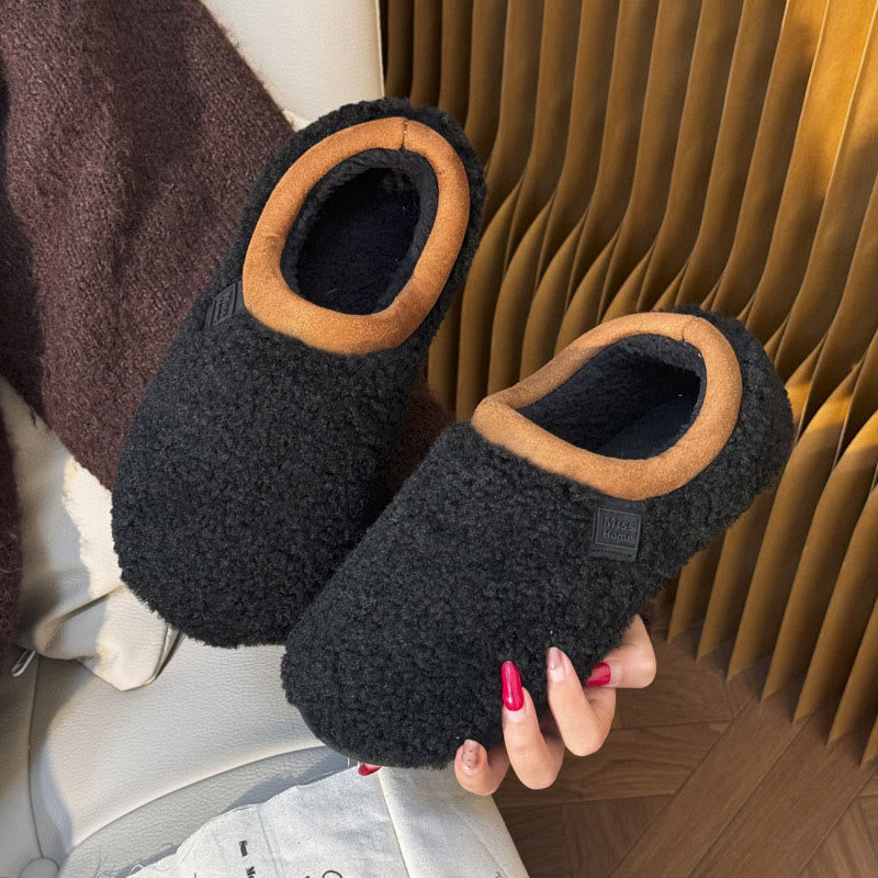 Pantoufles d'hiver Plusock grandes tailles à semelle souple - Noir - EU46-47(US11-12) - image 12