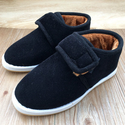 Pantoufles Plusock Grande Taille à Velcro pour une meilleure rétention de chaleur - Noir - EU42(US7.5) - image 1